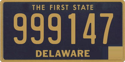 DE license plate 999147