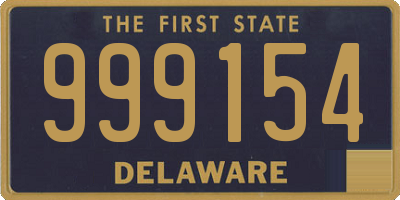 DE license plate 999154