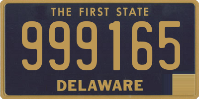 DE license plate 999165