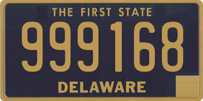 DE license plate 999168