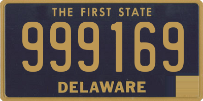 DE license plate 999169