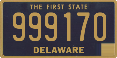 DE license plate 999170