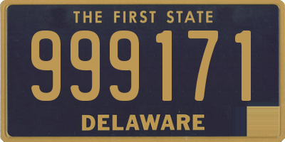 DE license plate 999171