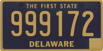 DE license plate 999172