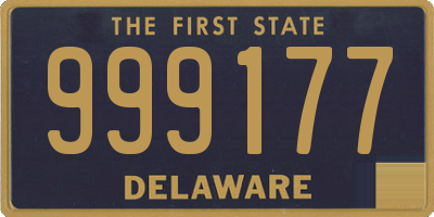 DE license plate 999177