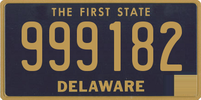 DE license plate 999182