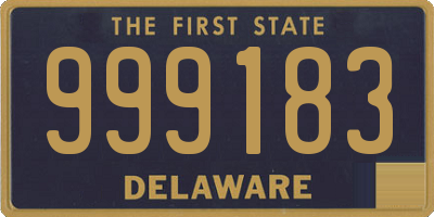 DE license plate 999183