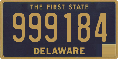 DE license plate 999184