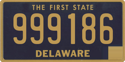 DE license plate 999186