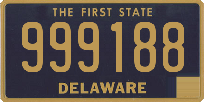 DE license plate 999188