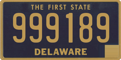 DE license plate 999189