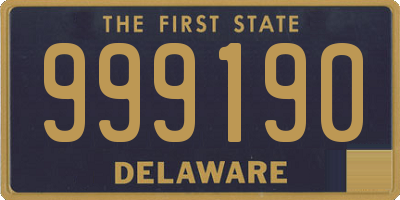 DE license plate 999190