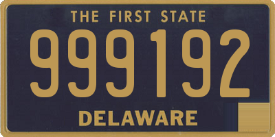 DE license plate 999192