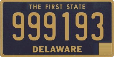 DE license plate 999193