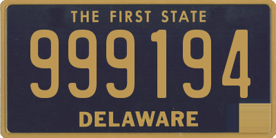 DE license plate 999194