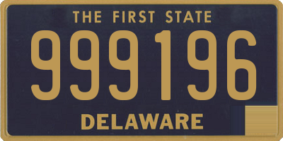 DE license plate 999196