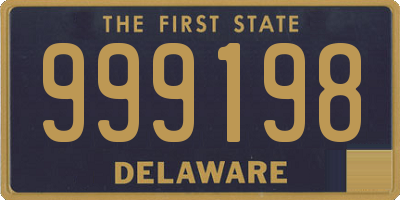 DE license plate 999198