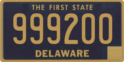 DE license plate 999200