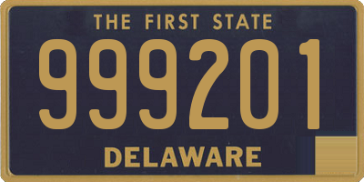 DE license plate 999201