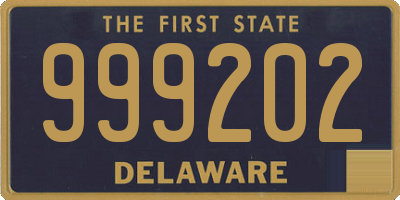 DE license plate 999202