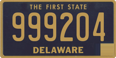 DE license plate 999204