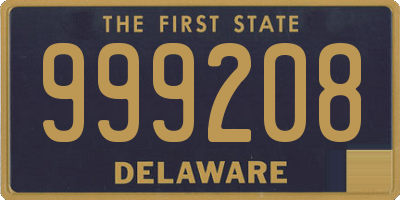 DE license plate 999208