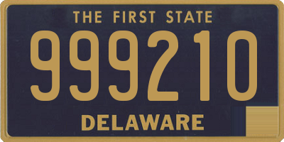 DE license plate 999210