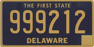 DE license plate 999212