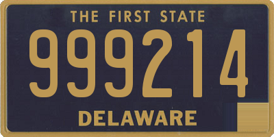 DE license plate 999214