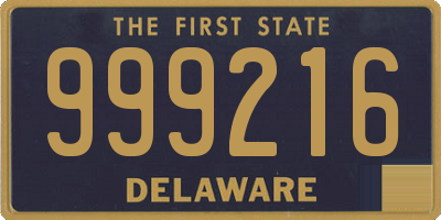 DE license plate 999216