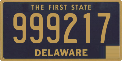 DE license plate 999217