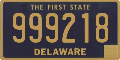 DE license plate 999218