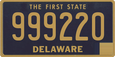 DE license plate 999220