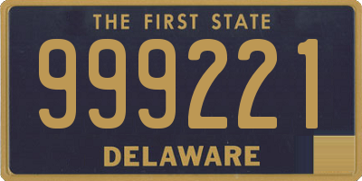 DE license plate 999221