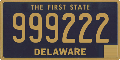 DE license plate 999222