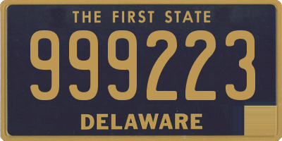 DE license plate 999223