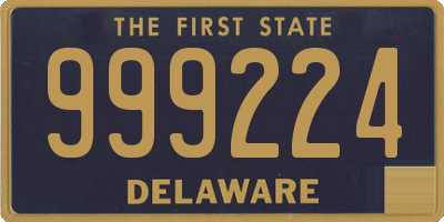 DE license plate 999224