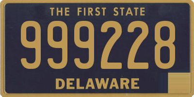 DE license plate 999228