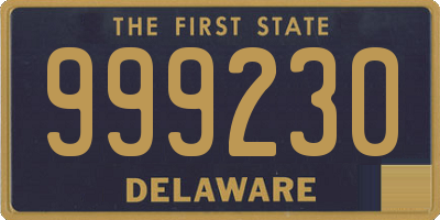 DE license plate 999230