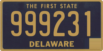 DE license plate 999231