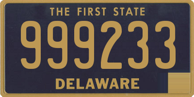 DE license plate 999233