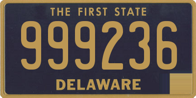 DE license plate 999236