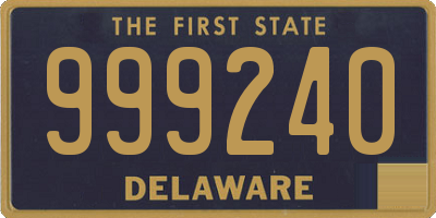 DE license plate 999240