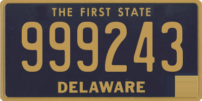 DE license plate 999243