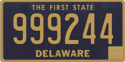 DE license plate 999244