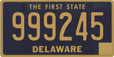 DE license plate 999245