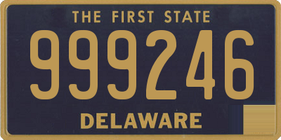 DE license plate 999246