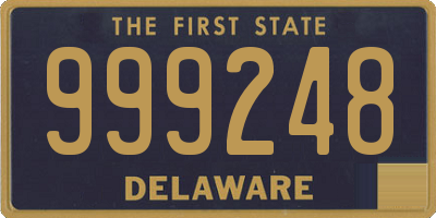 DE license plate 999248