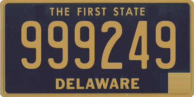 DE license plate 999249