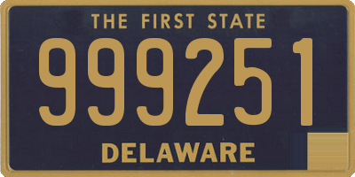 DE license plate 999251